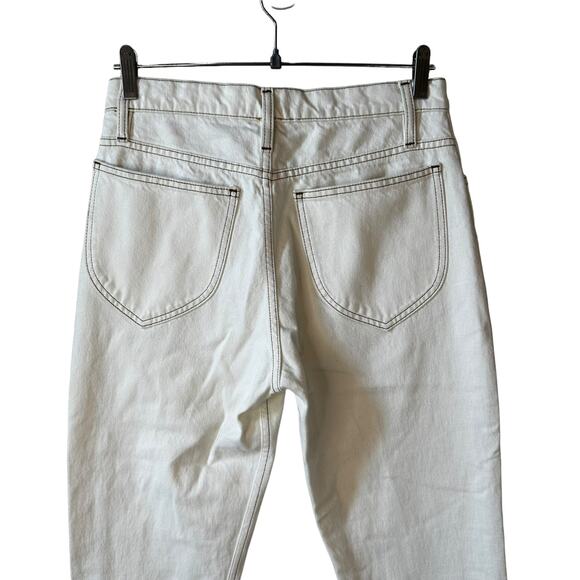 FRAME Denim New The True Straight High Rise Jean OPTTSTR728 Blanc Italy Women 27 - Picture 6 of 10